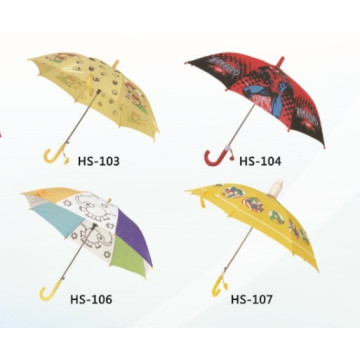Paraguas niño de impresión de dibujos animados (HS-107)
